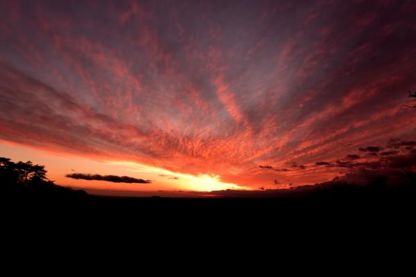 坂東市の夕暮れ