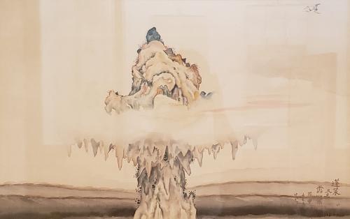 小川芋銭「蓬莱山」