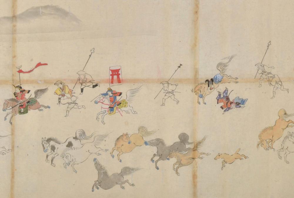 相馬之馬追祭図絵巻（野馬追い）