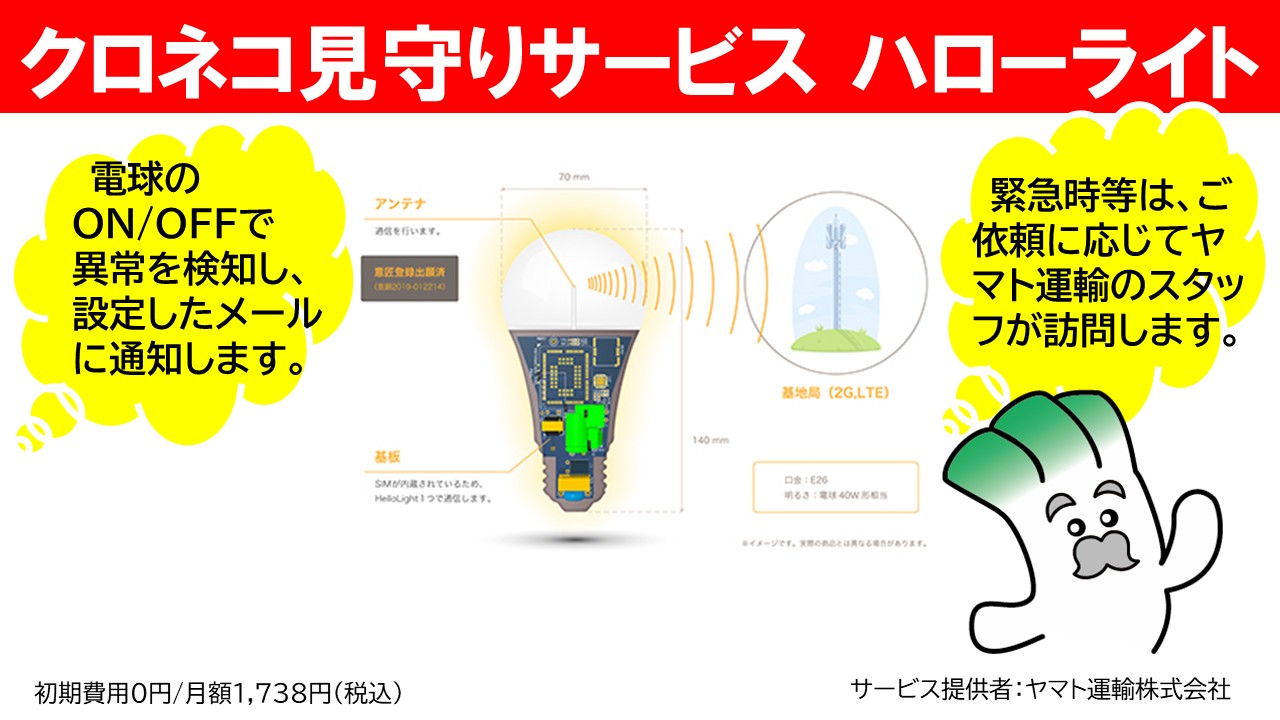 見守り　クロネコ