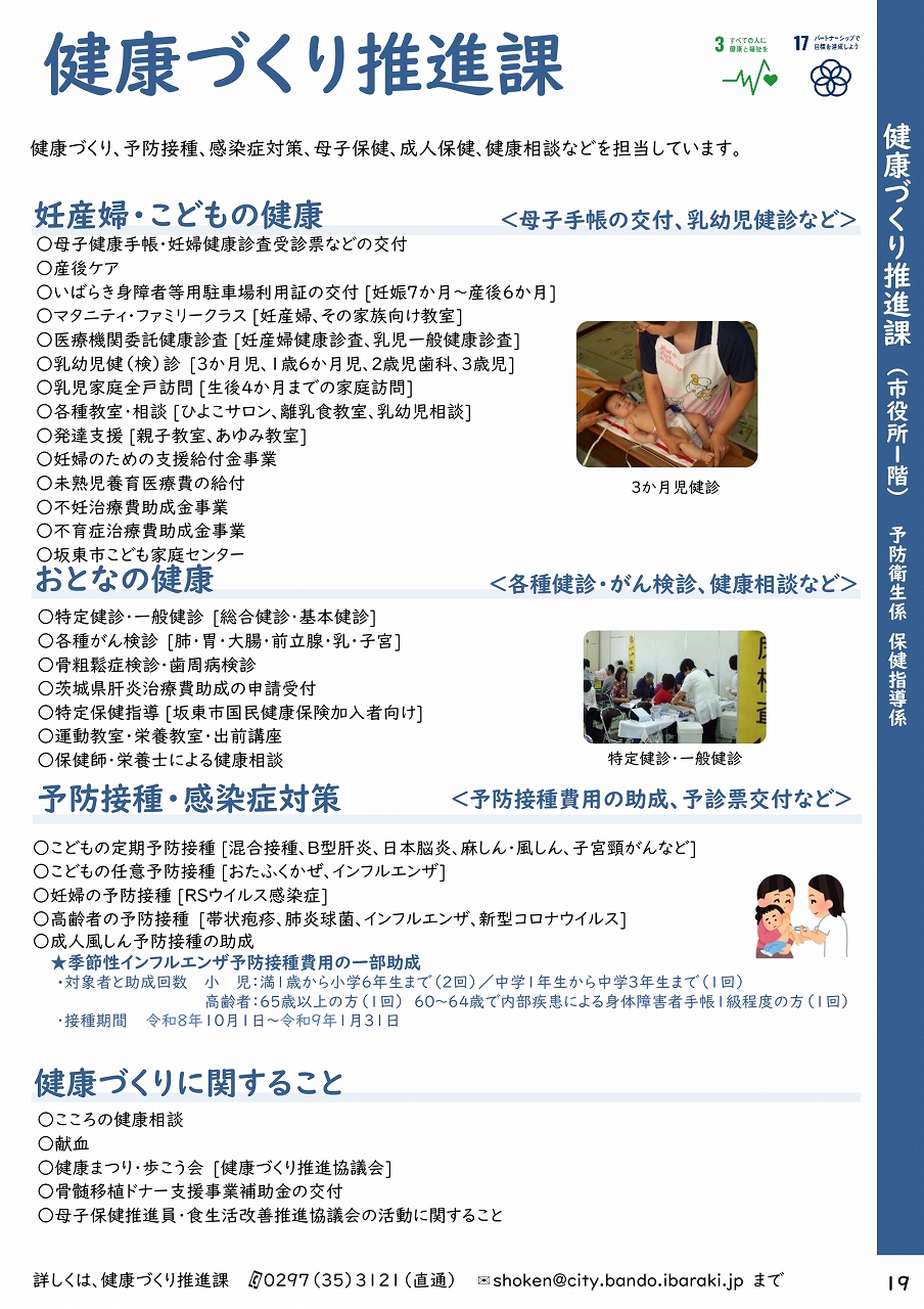 坂東市　健康づくり推進課の業務